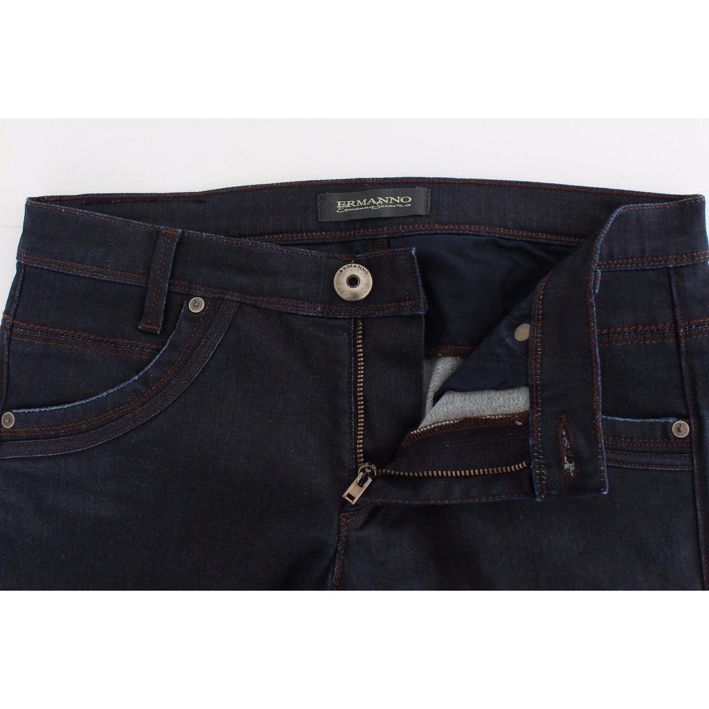 Blue Slim Jeans Denim Pants Skinny Leg Stretch - coffeewithmee2