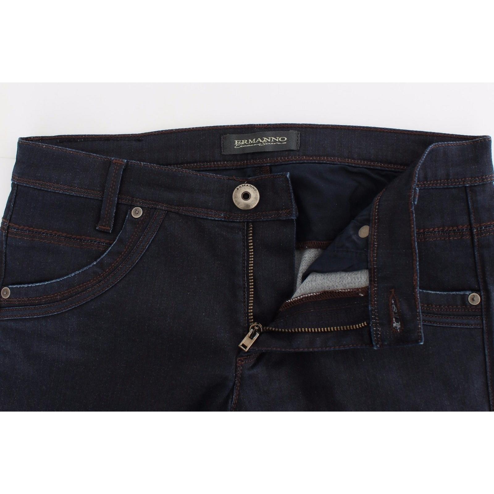 Blue Slim Jeans Denim Pants Skinny Leg Stretch - coffeewithmee2