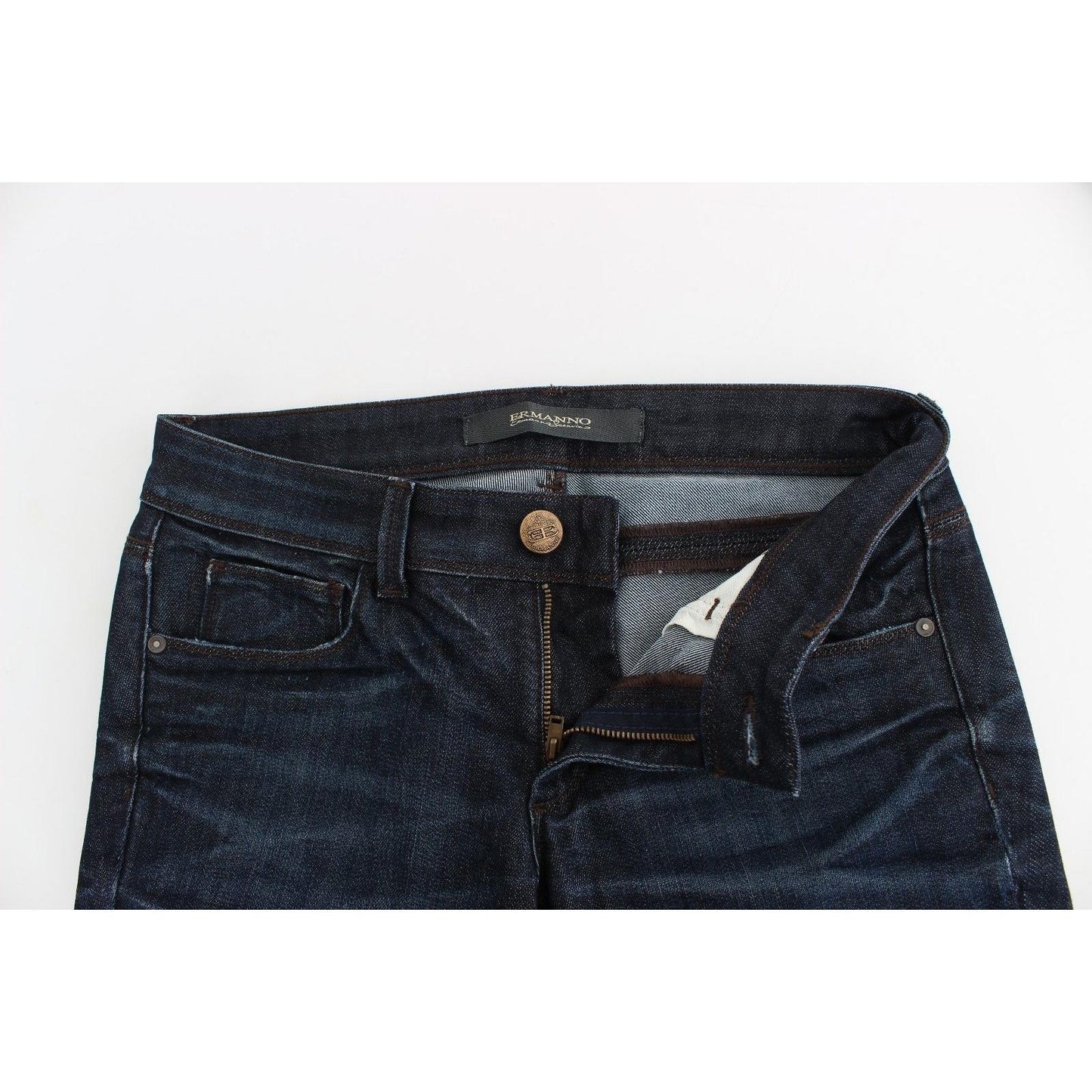 Blue Slim Jeans Denim Pants Skinny Leg Stretch - coffeewithmee2