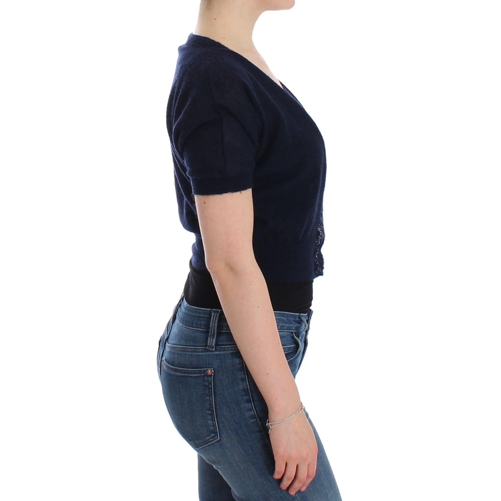 Lingerie Knit Blue Wool Sweater Cardigan - coffeewithmee2