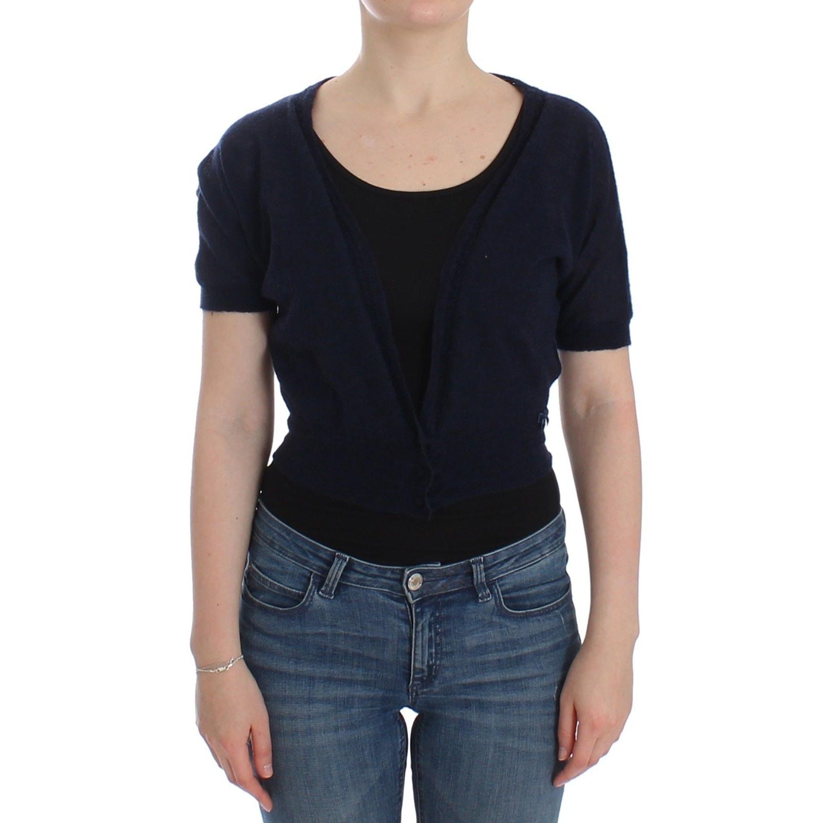 Lingerie Knit Blue Wool Sweater Cardigan - coffeewithmee2