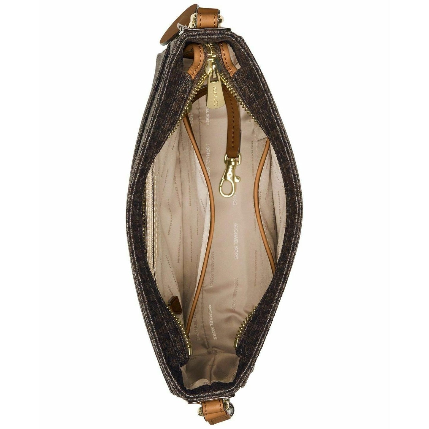 Signature Jet Set Large Signature Messenger Crossbody Bag (Brown Signature) - coffeewithmee2