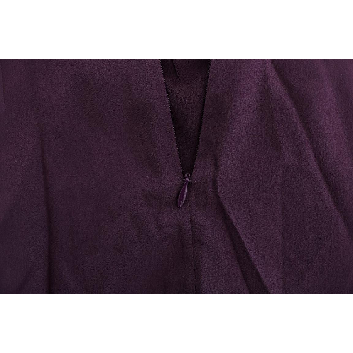 Purple Silk Stretch Black Lace Dress - coffeewithmee2