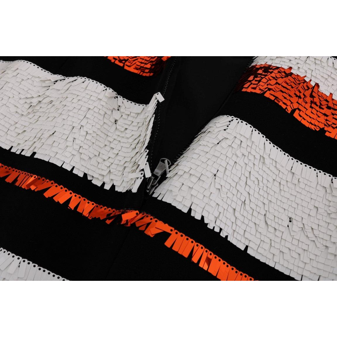 Multicolored Striped Sequined Stretch Dress - coffeewithmee2