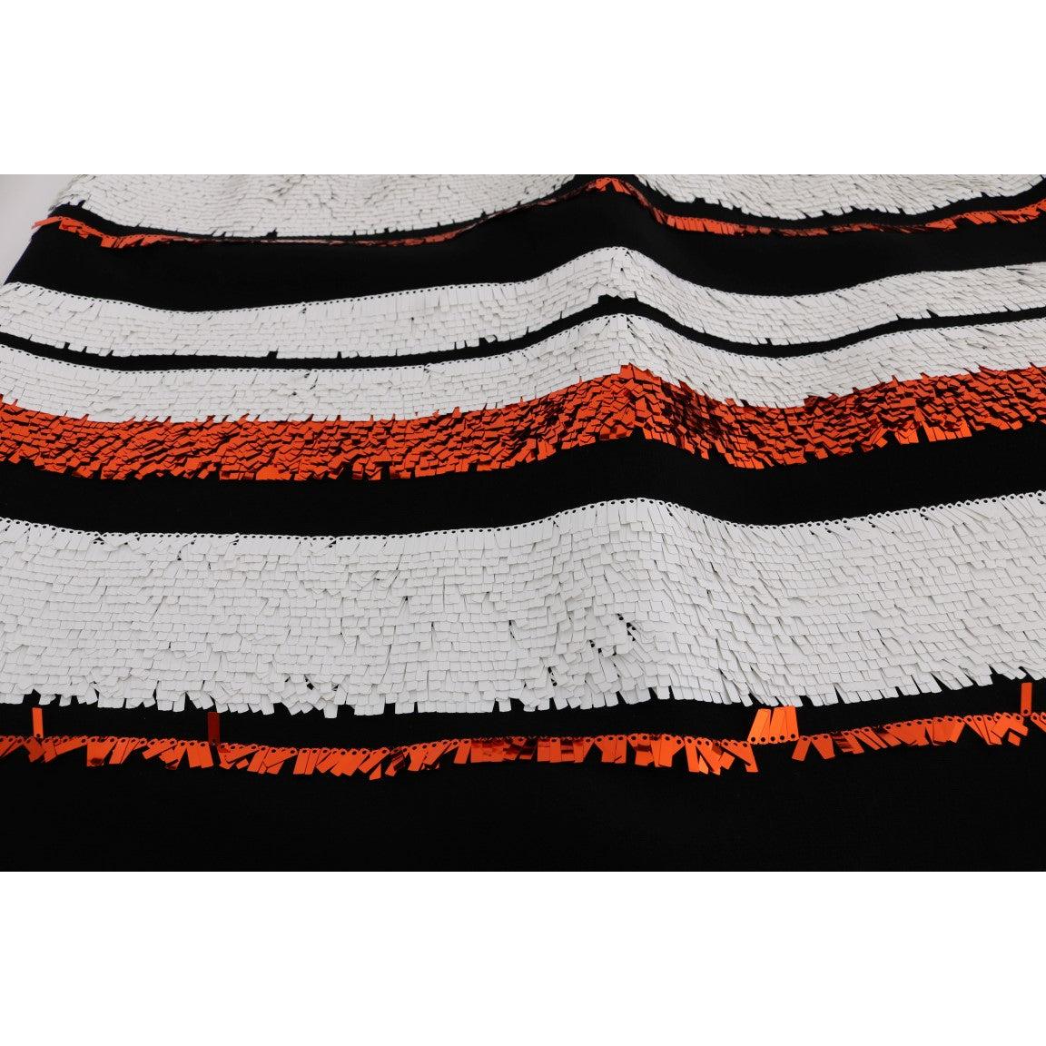 Multicolored Striped Sequined Stretch Dress - coffeewithmee2