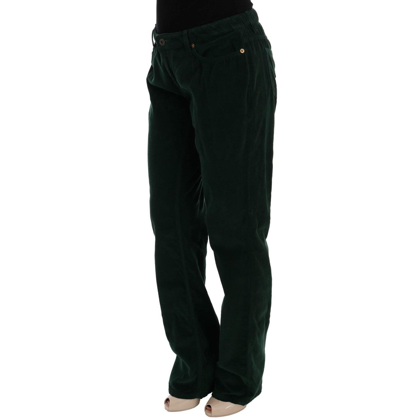 Green Cotton Corduroys Jeans - coffeewithmee2