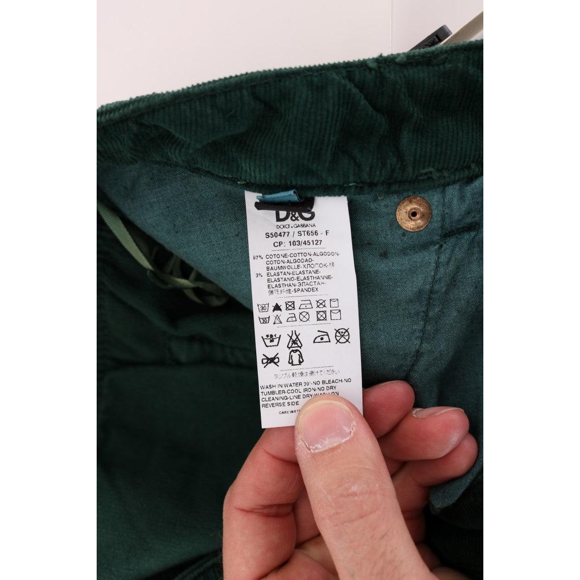 Green Cotton Corduroys Jeans - coffeewithmee2