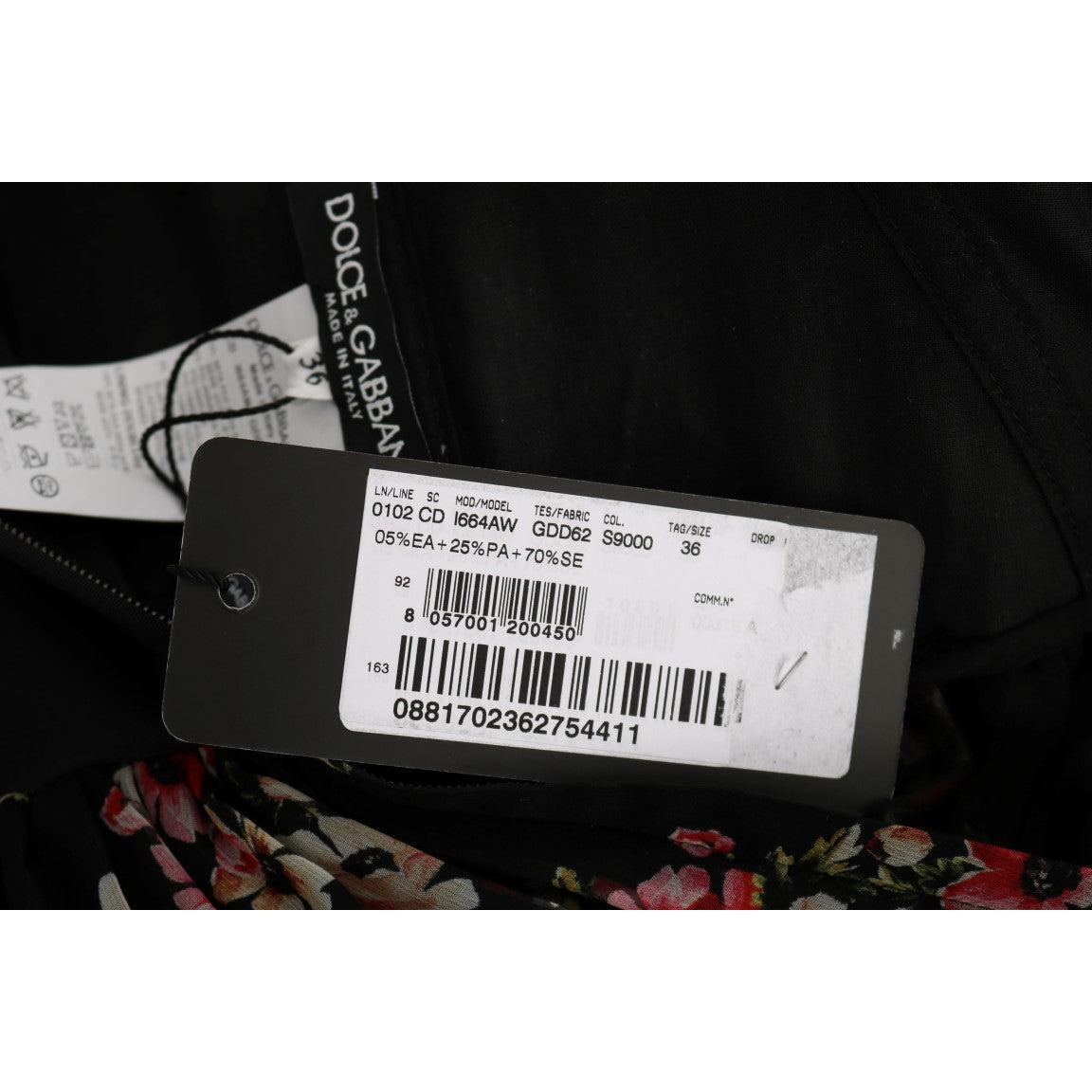 Multicolor Silk Stretch Floral Shift Long Dress - coffeewithmee2