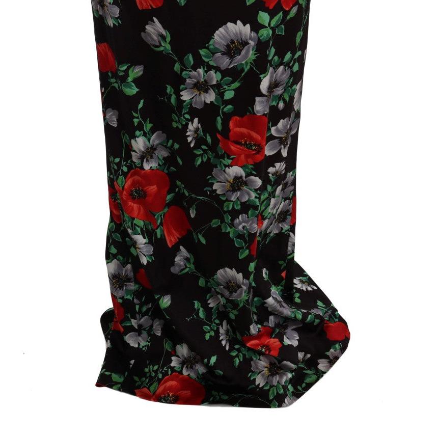 Multicolor Floral Print Stretch Sheath Long Dress - coffeewithmee2