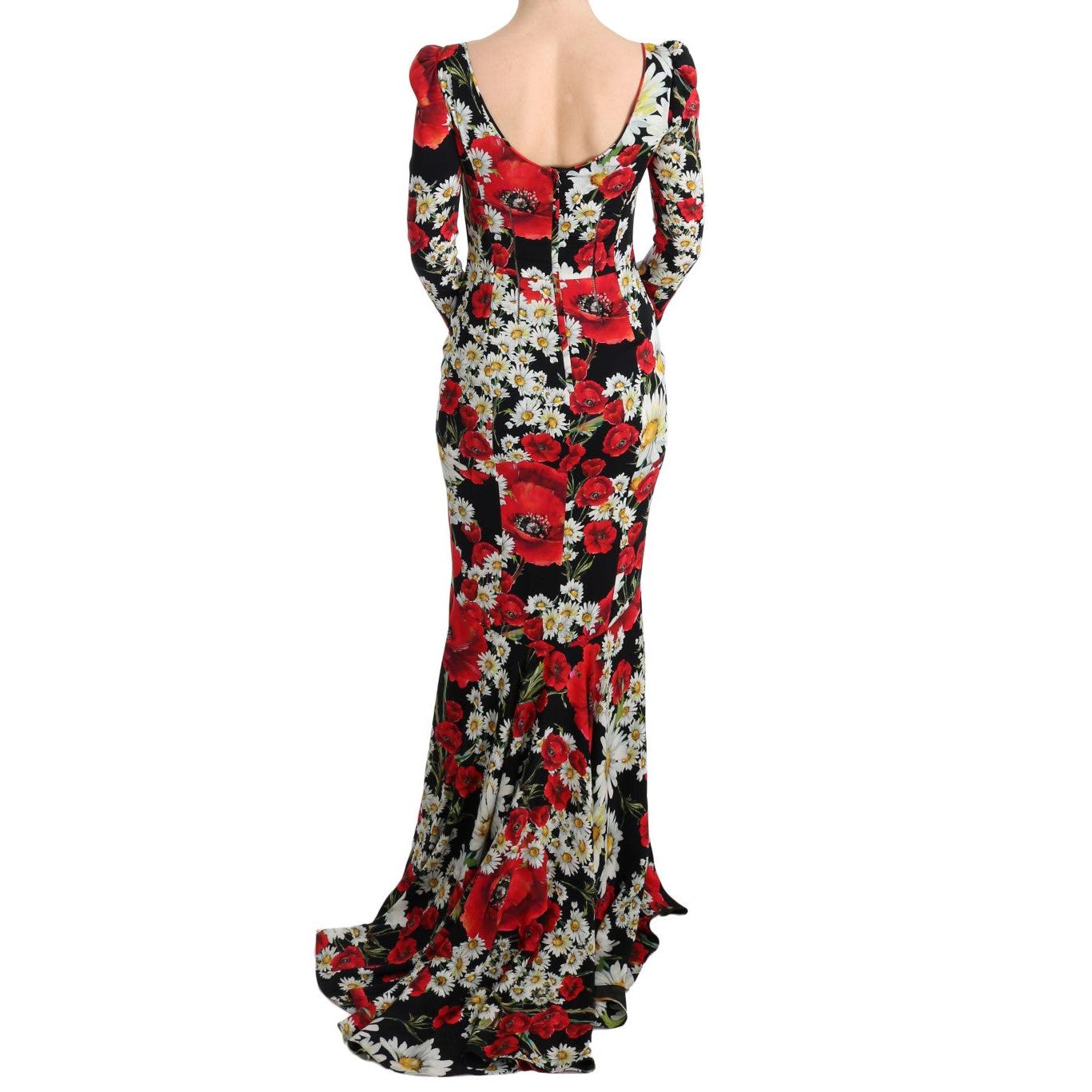 Multicolor Silk Floral Silk Stretch Dress - coffeewithmee2