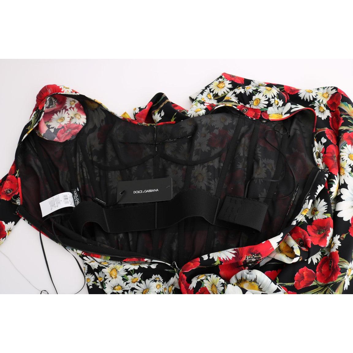 Multicolor Silk Floral Silk Stretch Dress - coffeewithmee2