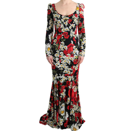 Multicolor Silk Floral Silk Stretch Dress - coffeewithmee2