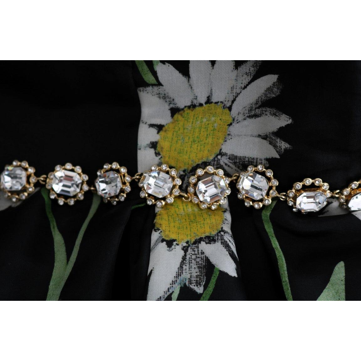 Multicolor Silk Sunflower Print Long Maxi Dress - coffeewithmee2