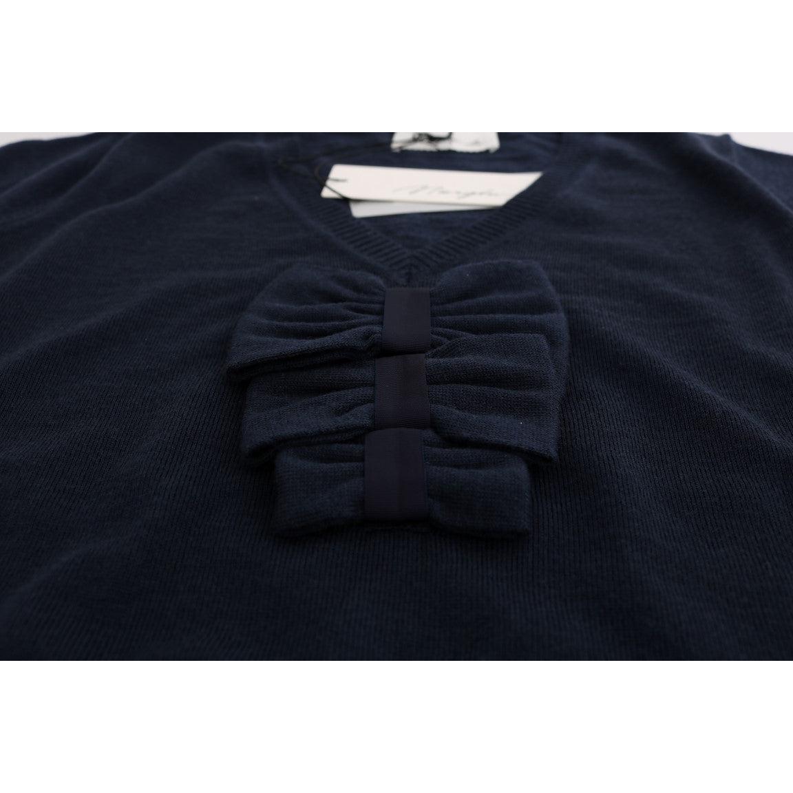 Blue 100% Lana Wool Blouse Top - coffeewithmee2