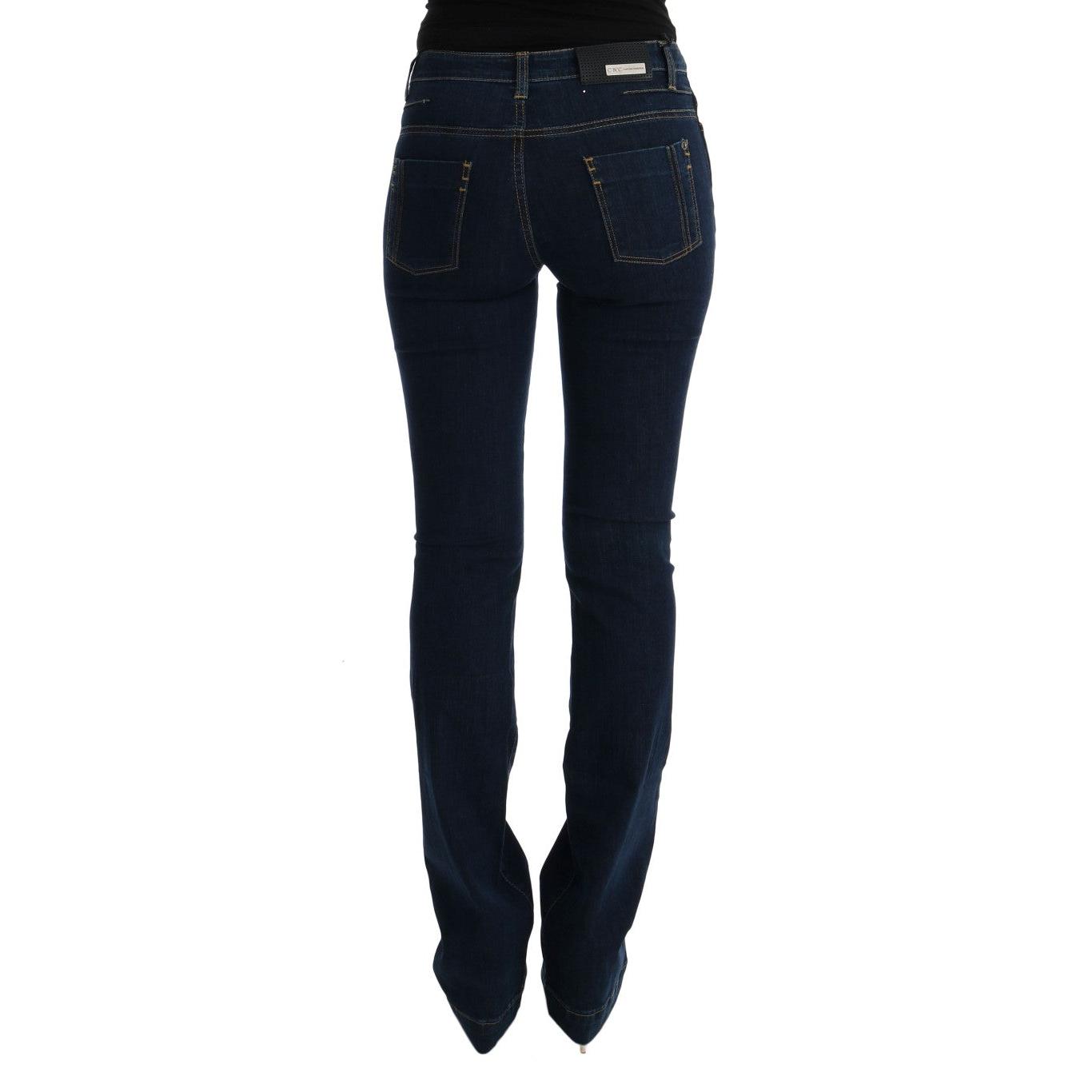 Blue Cotton Bootcut Flared Jeans - coffeewithmee2