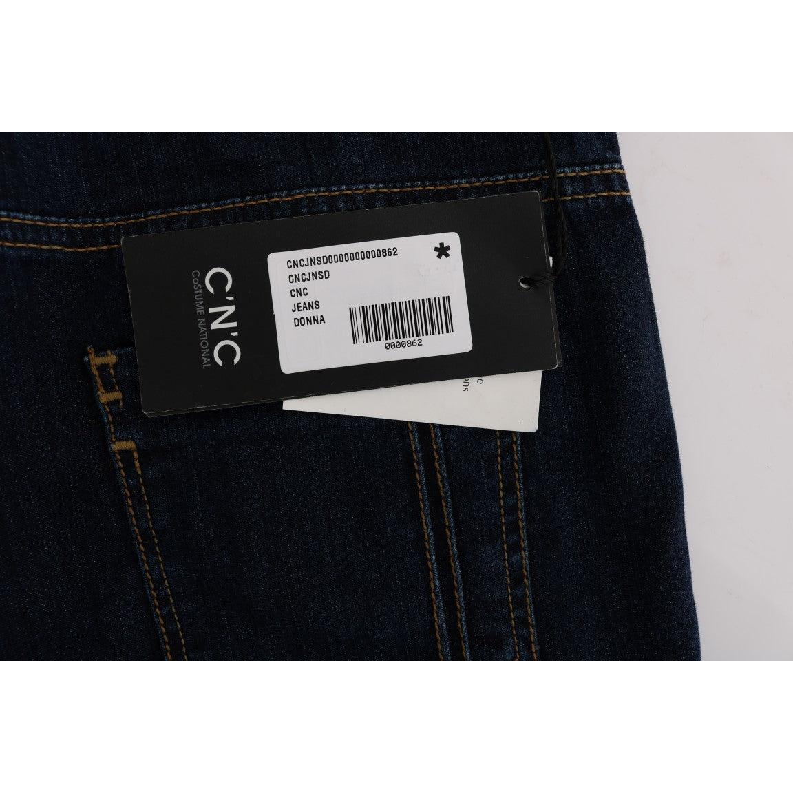 Blue Cotton Bootcut Flared Jeans - coffeewithmee2