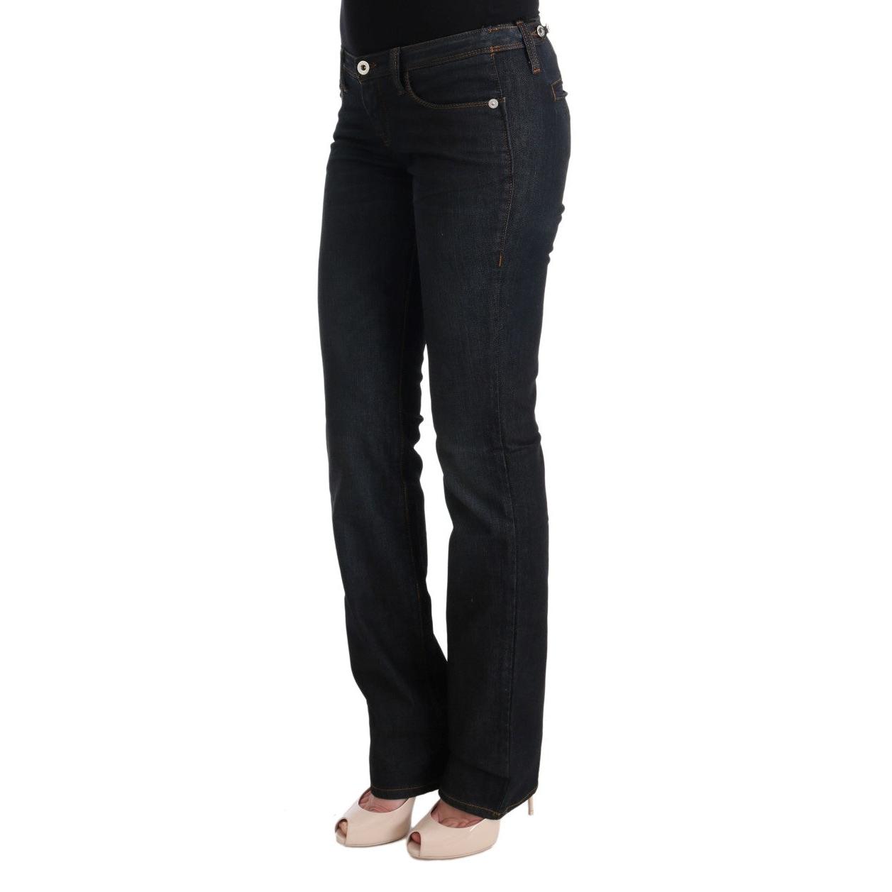 Gray Cotton Slim Flared Jeans - coffeewithmee2