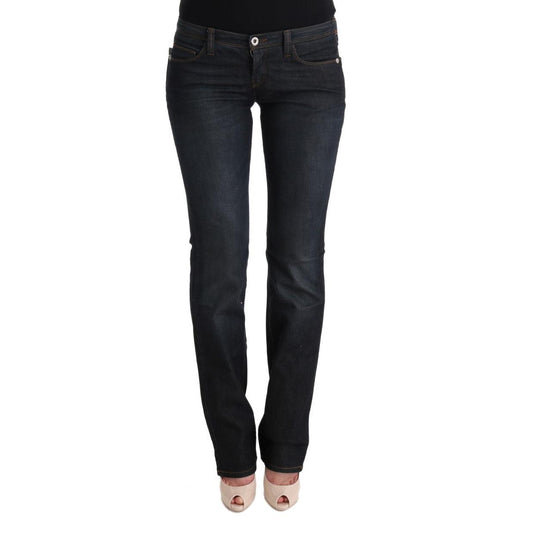 Gray Cotton Slim Flared Jeans - coffeewithmee2