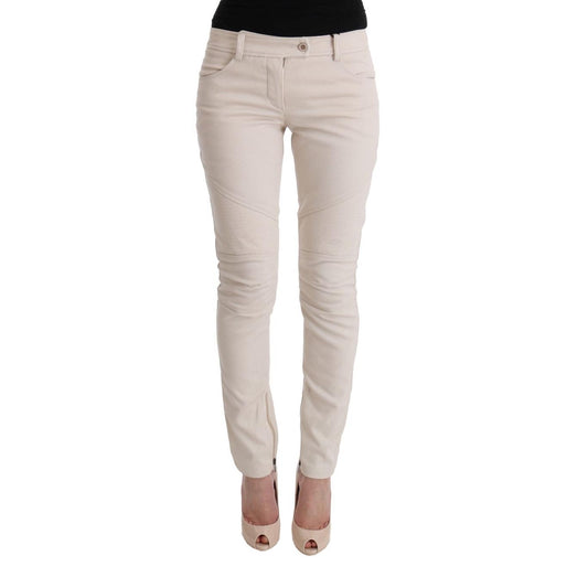 White Slim Fit Casual Jeans - coffeewithmee2