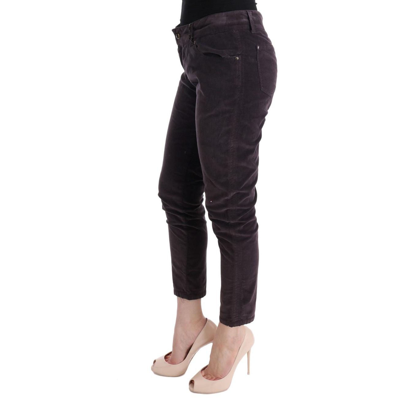 Brown Cotton Cropped Casual Pants - coffeewithmee2