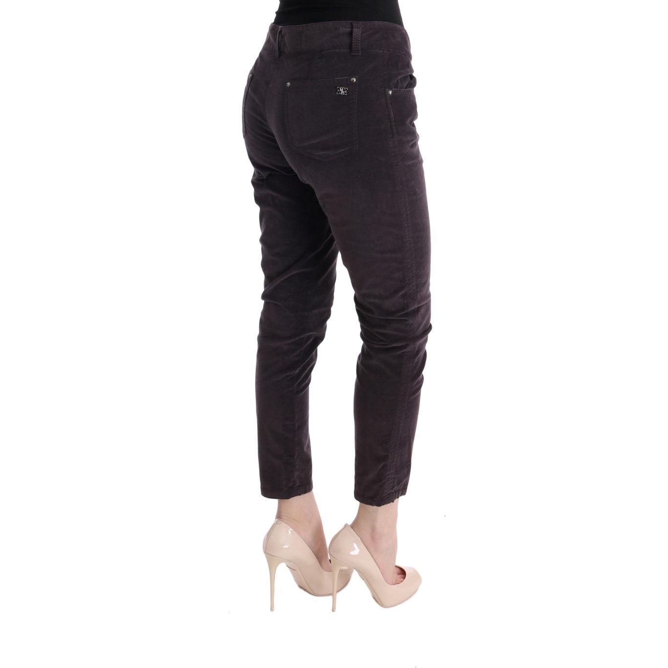 Brown Cotton Cropped Casual Pants - coffeewithmee2