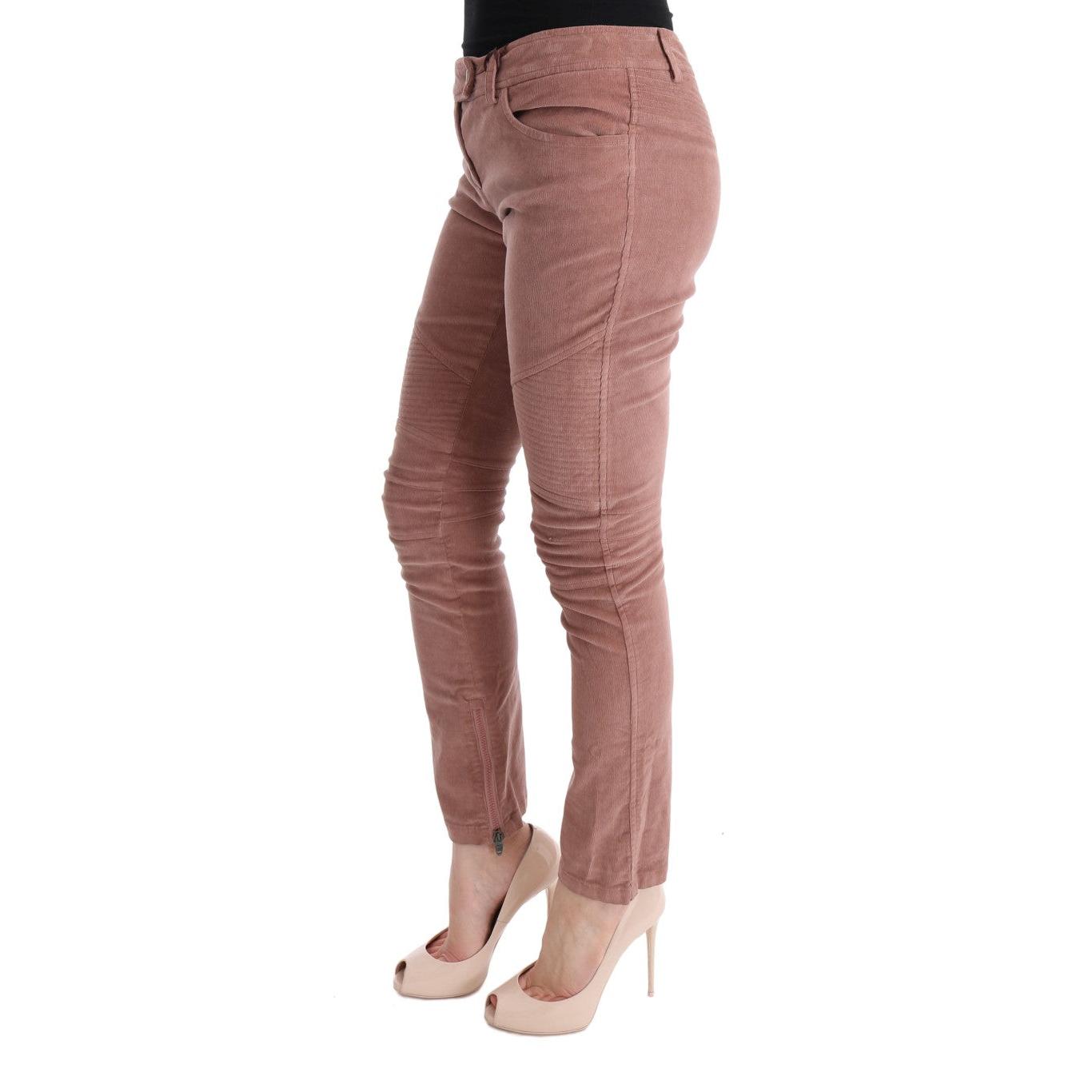 Pink Velvet Cropped Casual Pants - coffeewithmee2