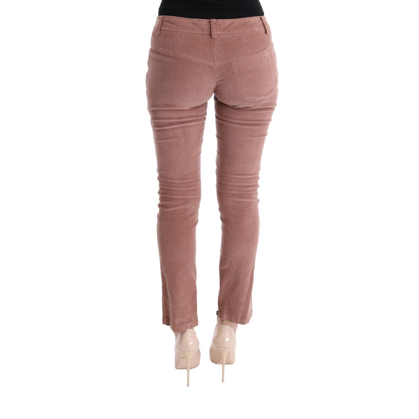 Pink Velvet Cropped Casual Pants - coffeewithmee2