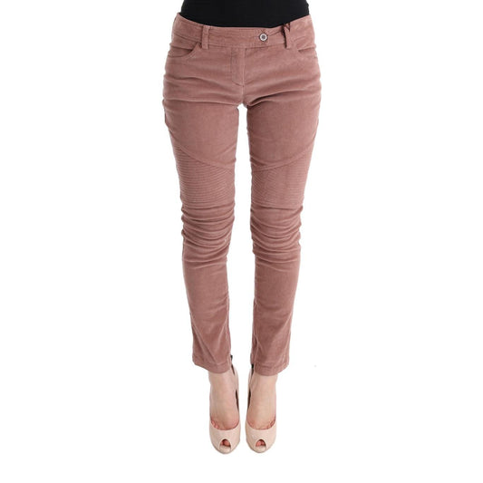 Pink Velvet Cropped Casual Pants - coffeewithmee2
