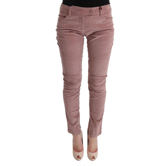 Pink Velvet Cropped Casual Pants - coffeewithmee2