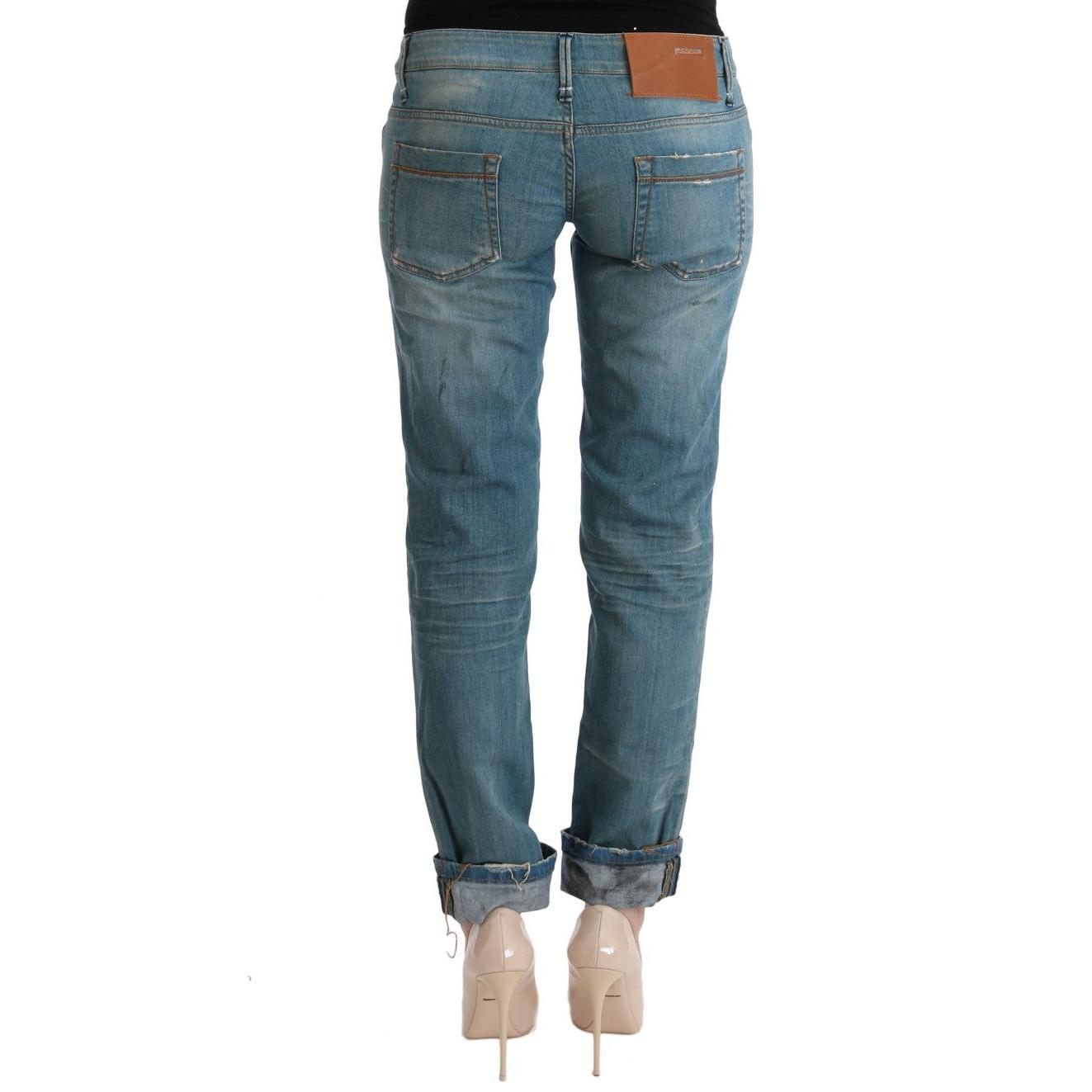 Blue Denim Cotton Bottoms Slim Fit Jeans - coffeewithmee2