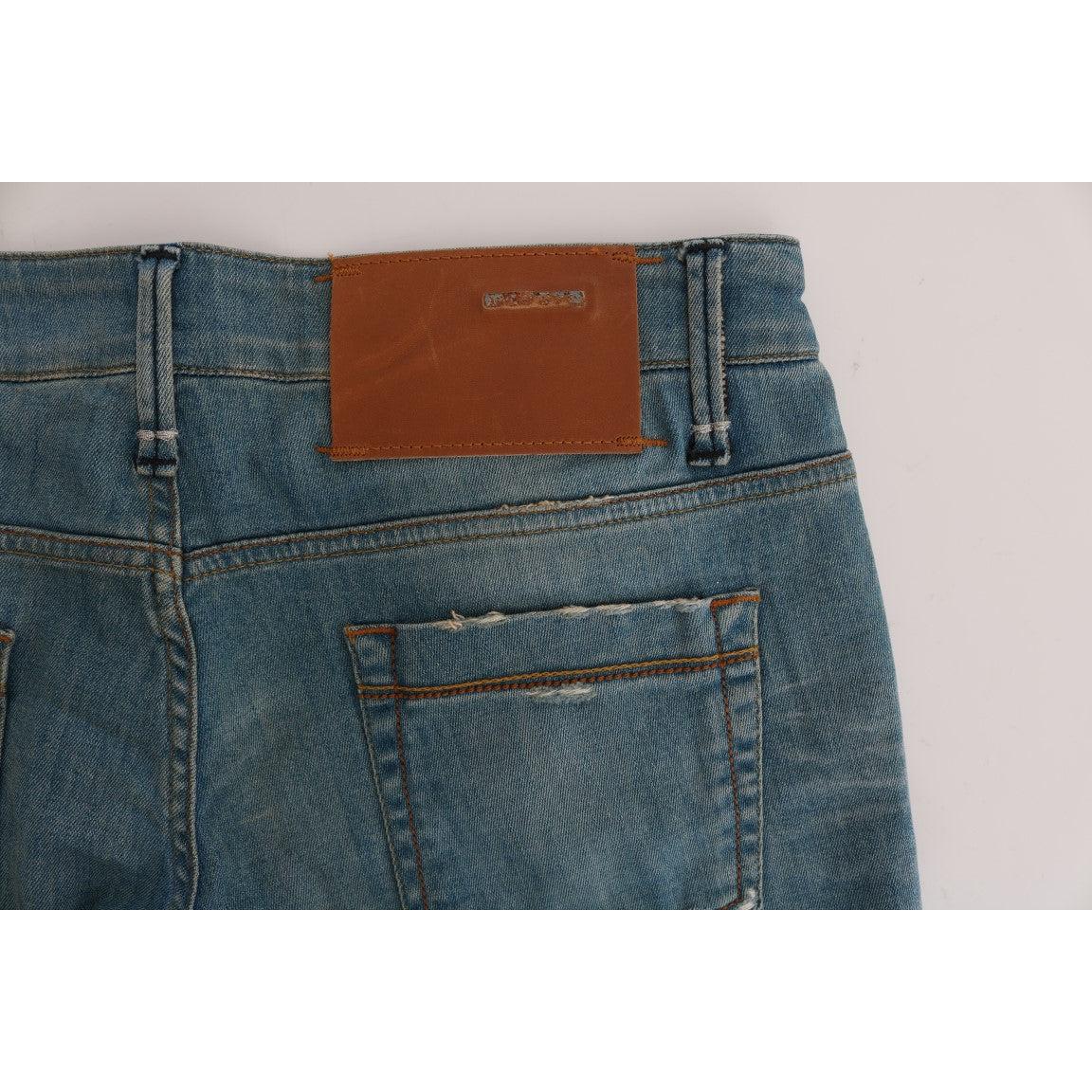 Blue Denim Cotton Bottoms Slim Fit Jeans - coffeewithmee2