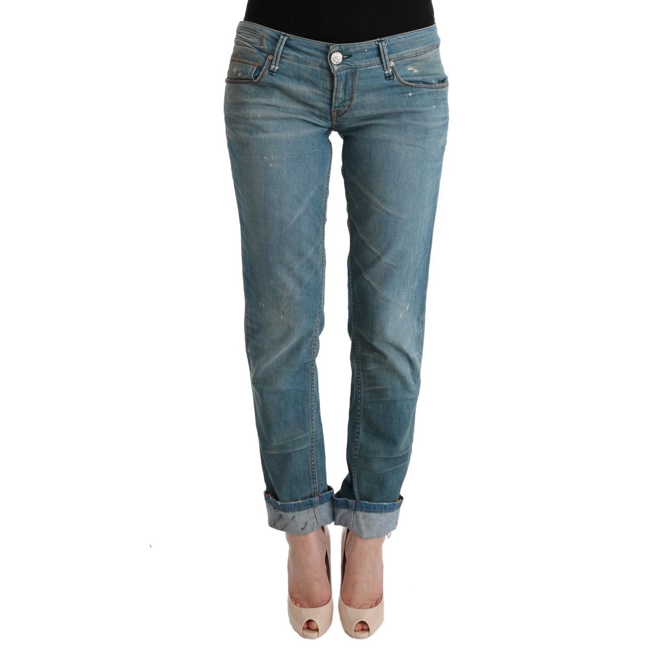 Blue Denim Cotton Bottoms Slim Fit Jeans - coffeewithmee2