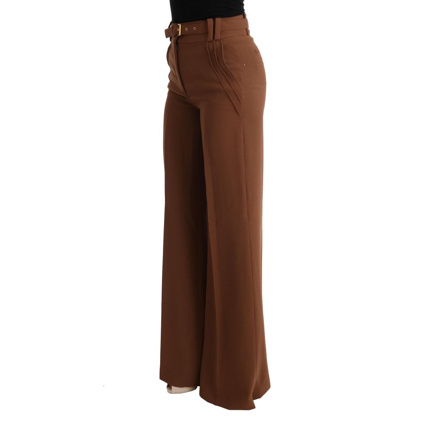 Brown Polyester Boot Cut Pants - coffeewithmee2