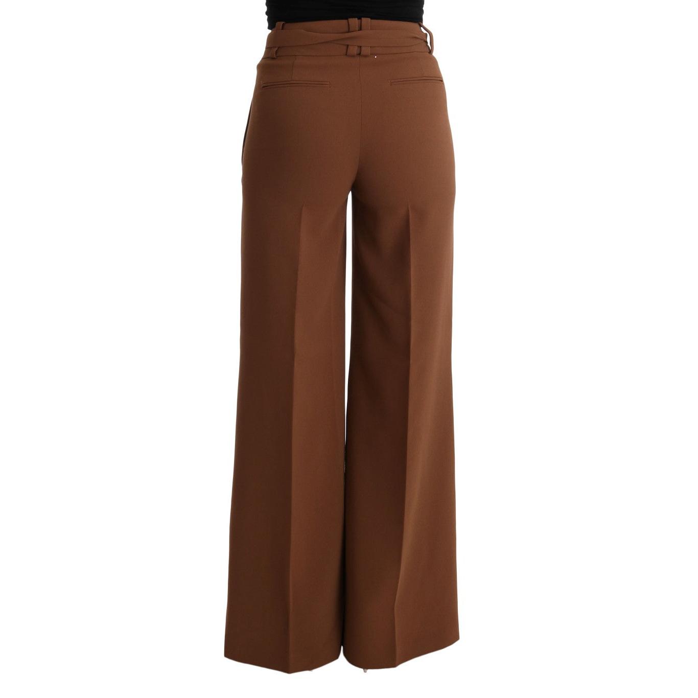 Brown Polyester Boot Cut Pants - coffeewithmee2