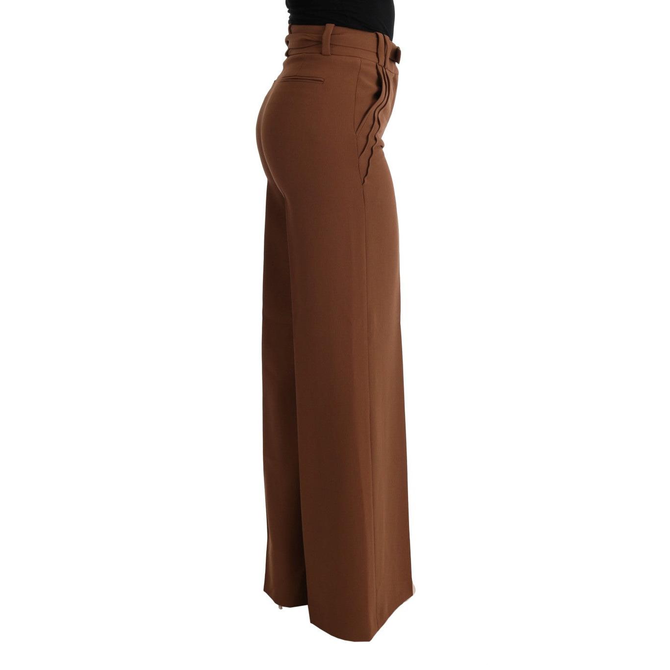 Brown Polyester Boot Cut Pants - coffeewithmee2