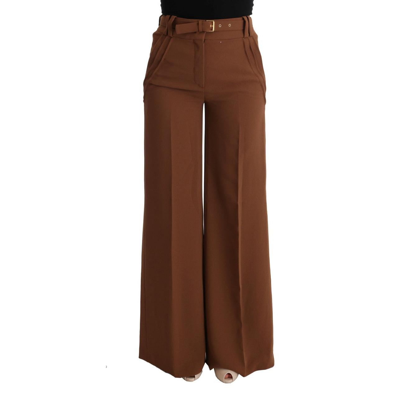 Brown Polyester Boot Cut Pants - coffeewithmee2