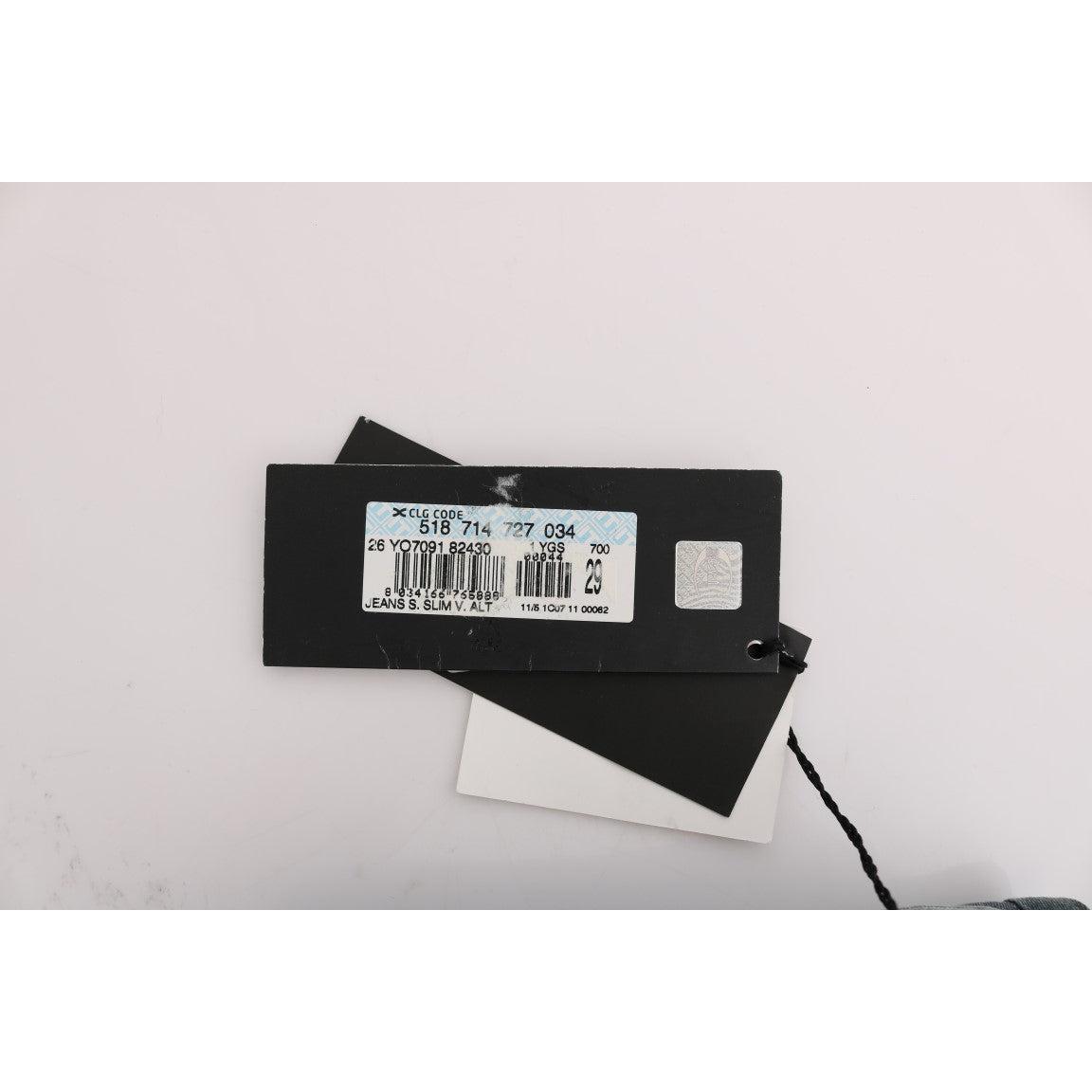 Blue Wash Cotton Blend Slim Fit Jeans - coffeewithmee2