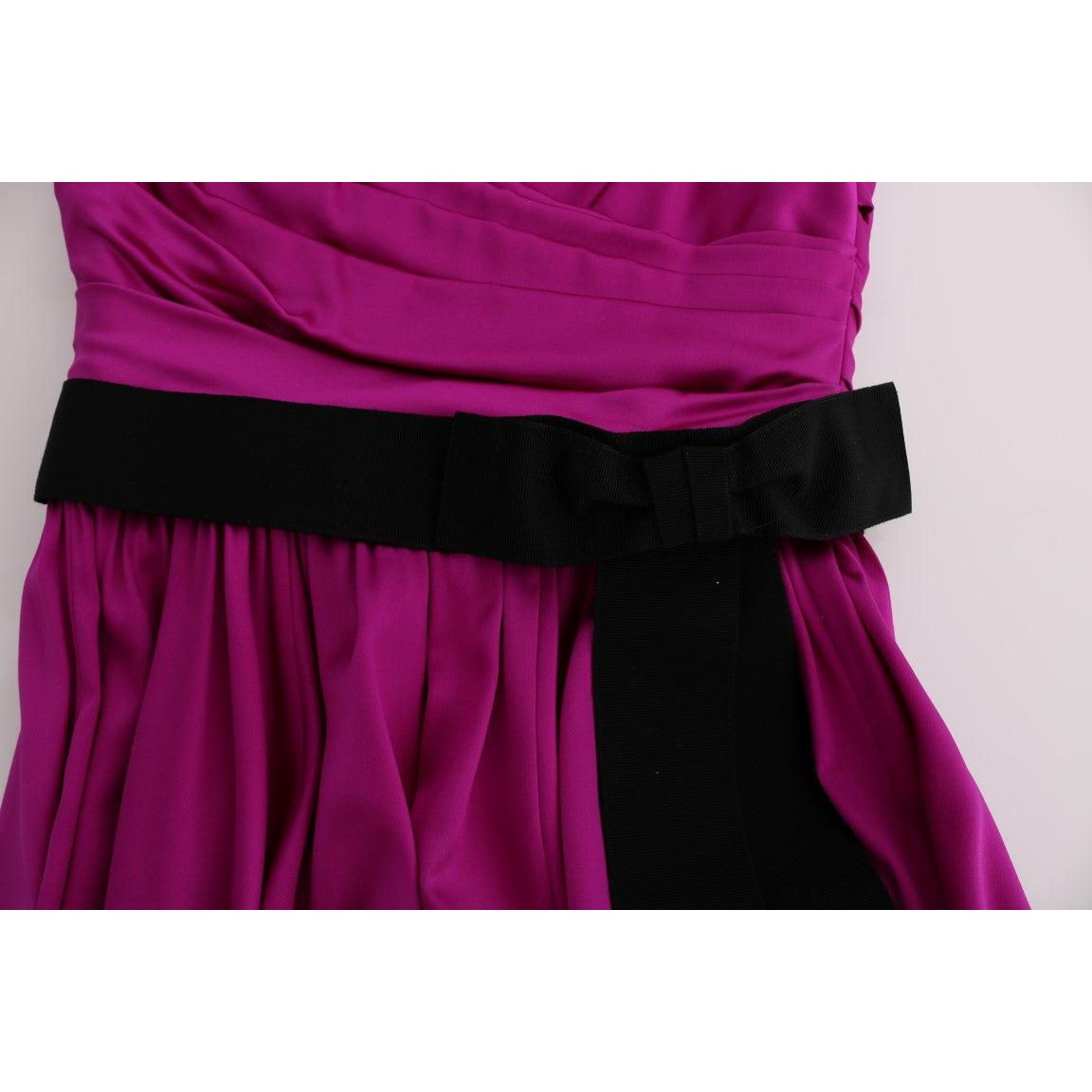 Pink Silk Stretch Shift Long Dress - coffeewithmee2