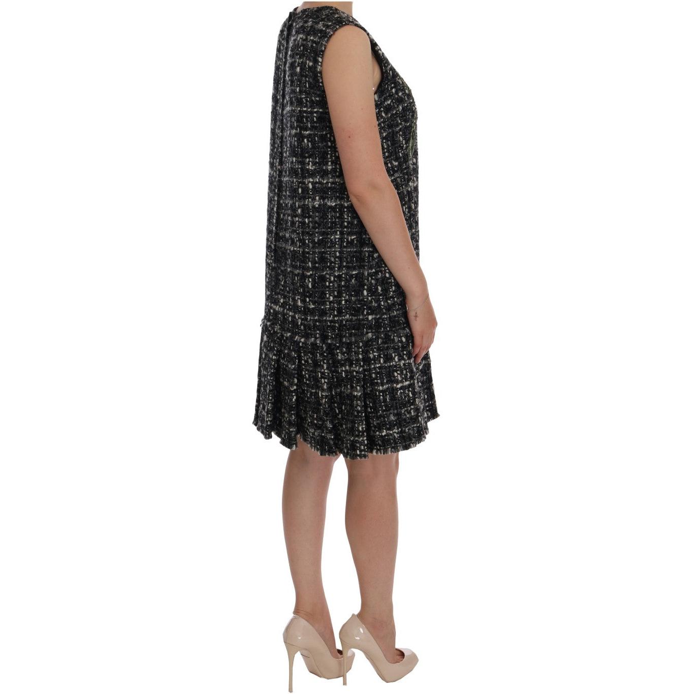 Gray Wool Short Crystal Teddy Bear Dress - coffeewithmee2