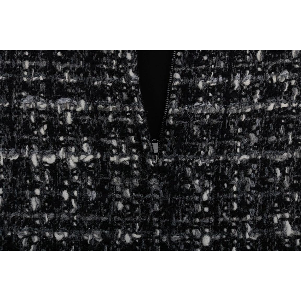 Gray Wool Short Crystal Teddy Bear Dress - coffeewithmee2