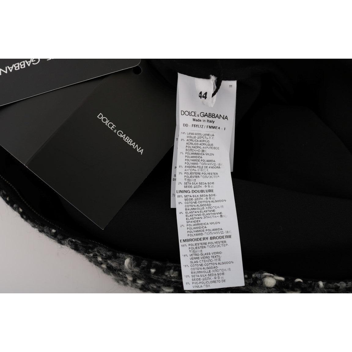 Gray Wool Short Crystal Teddy Bear Dress - coffeewithmee2