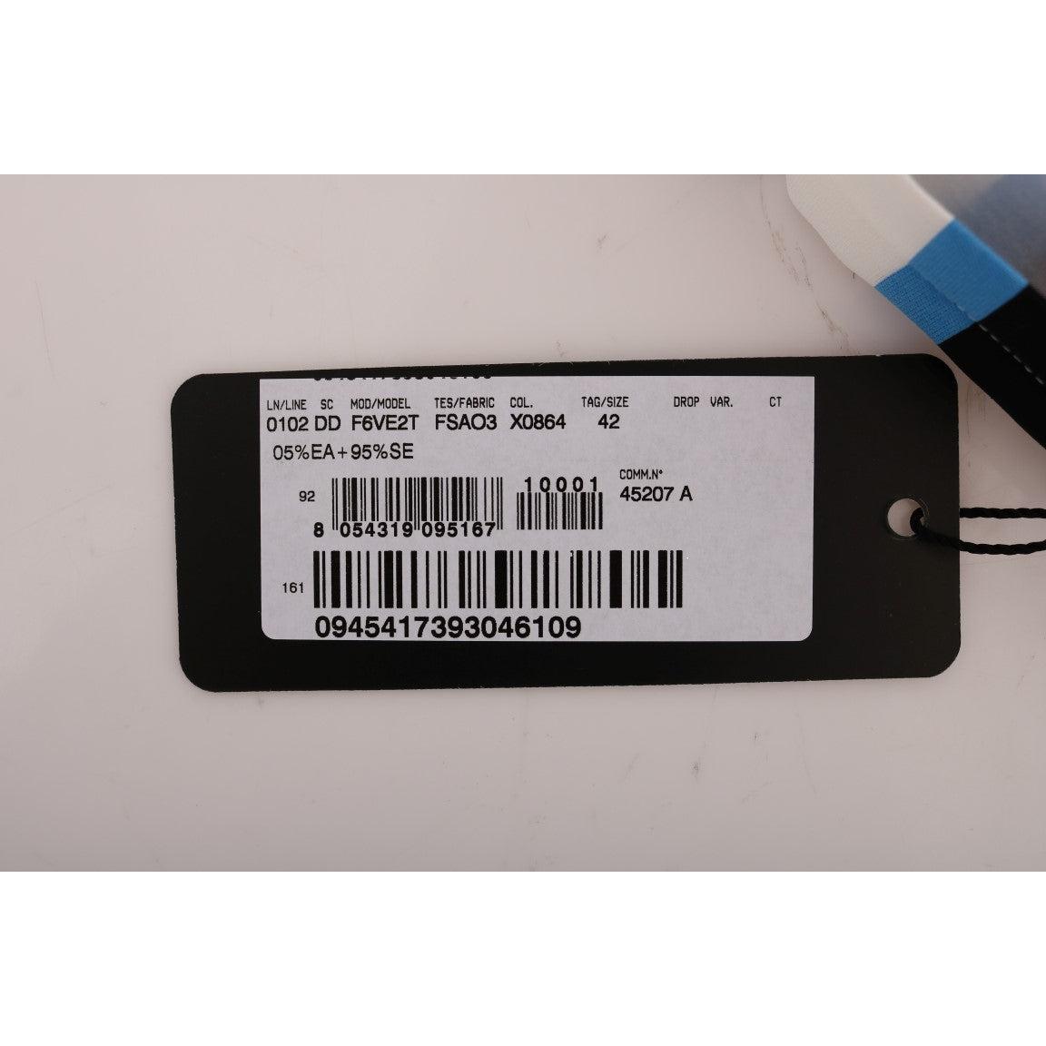 Blue White Striped Silk Stretch Shift Dress - coffeewithmee2