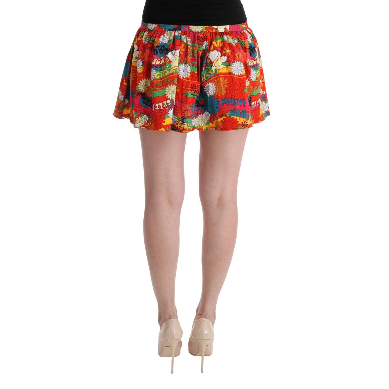 Multicolor Floral Print Beachwear Skirt - coffeewithmee2
