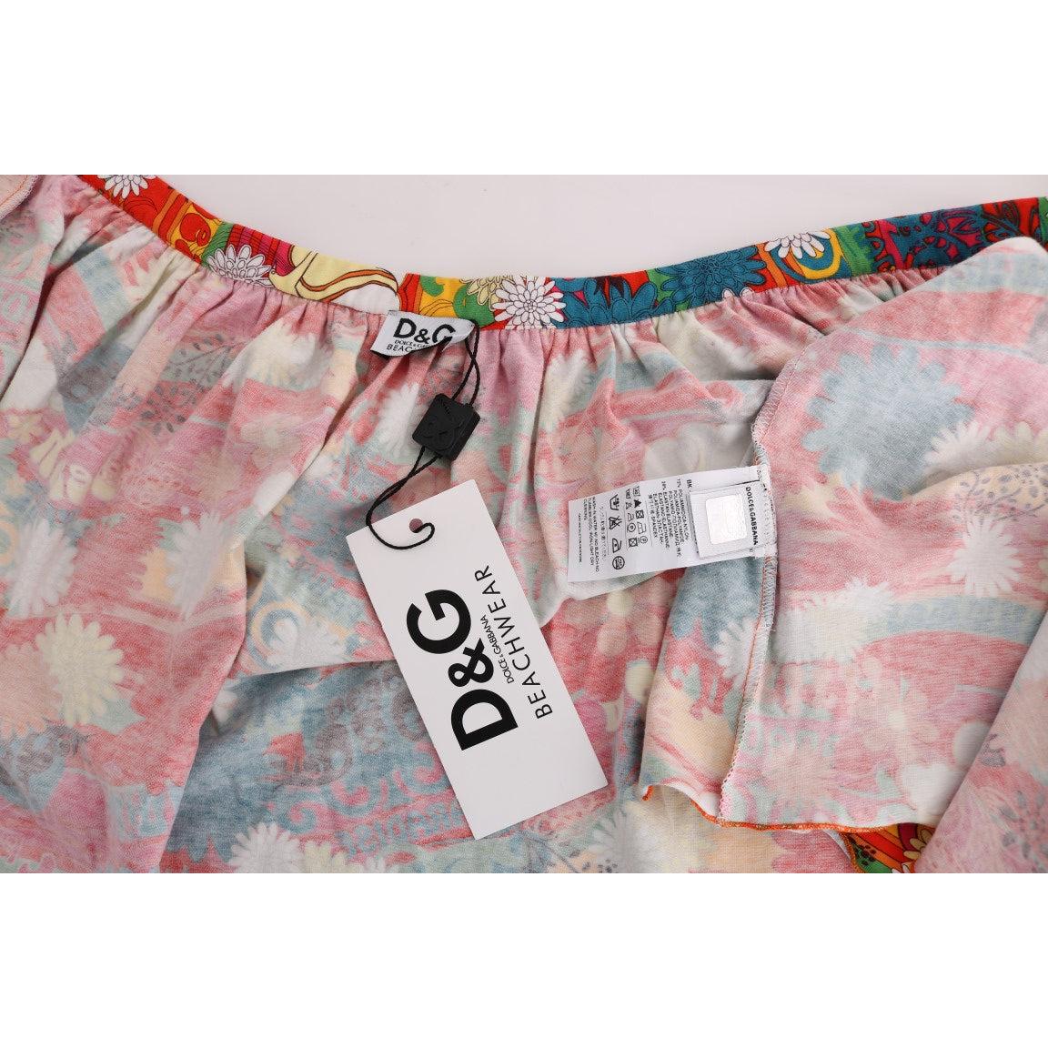 Multicolor Floral Print Beachwear Skirt - coffeewithmee2