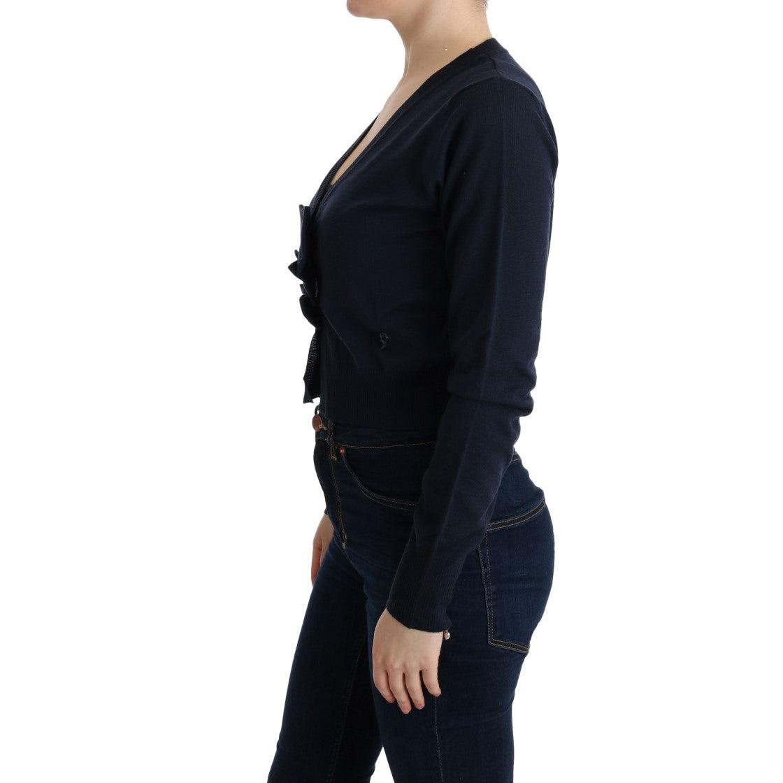 Blue Wool Blouse Sweater - coffeewithmee2