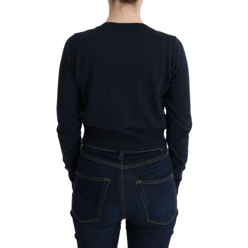 Blue Wool Blouse Sweater - coffeewithmee2