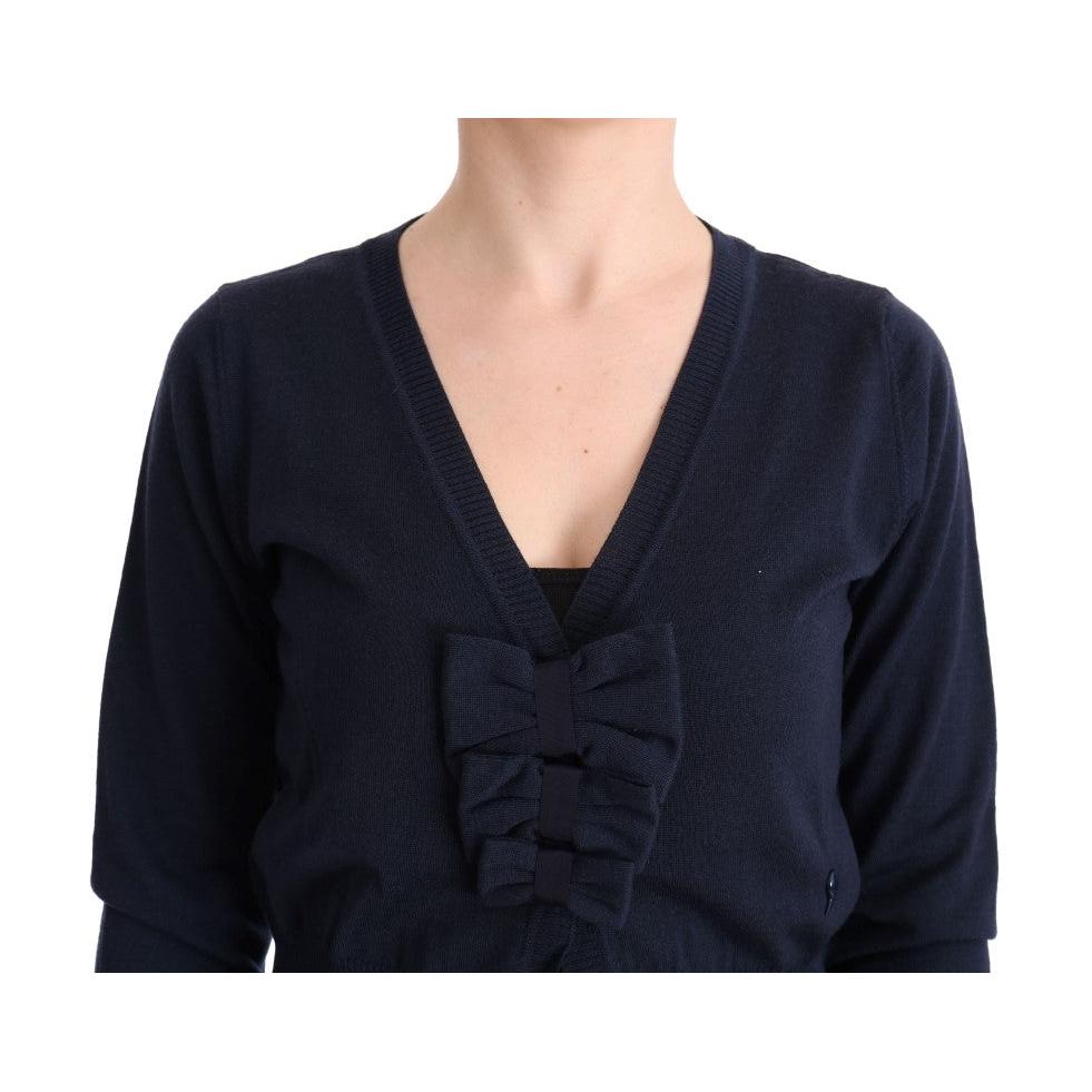 Blue Wool Blouse Sweater - coffeewithmee2