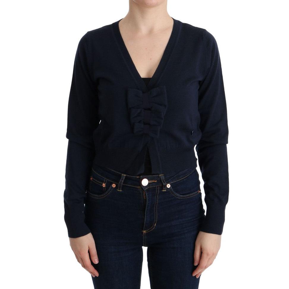 Blue Wool Blouse Sweater - coffeewithmee2