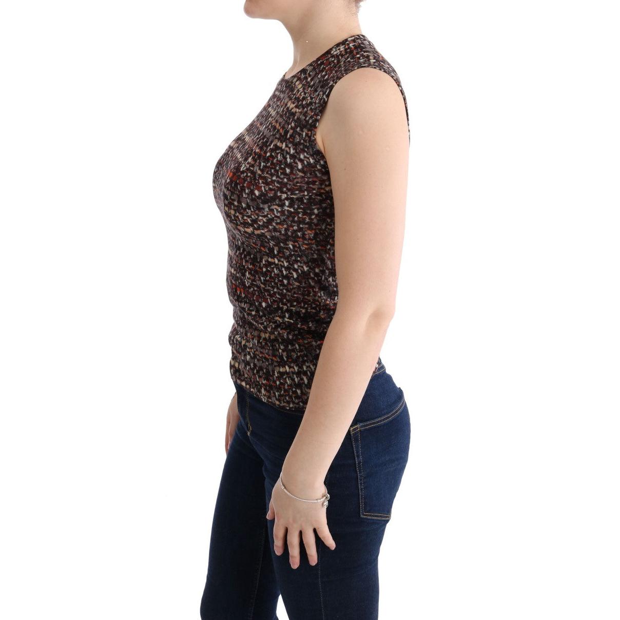 Multicolor Print Knit Top Wool T-shirt - coffeewithmee2