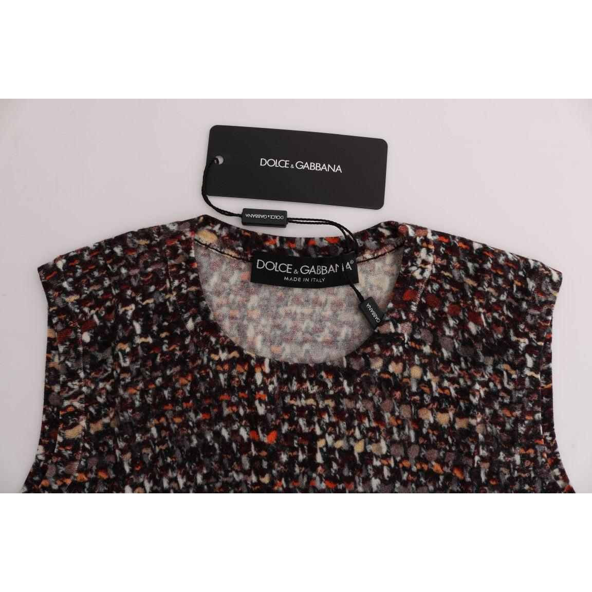 Multicolor Print Knit Top Wool T-shirt - coffeewithmee2